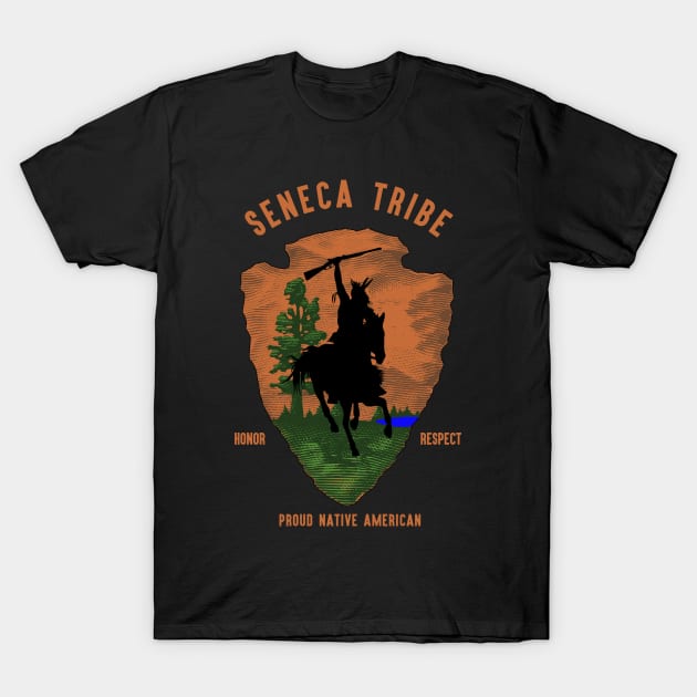 Seneca Tribe Native American Honor Respect Vintage Arrow T-Shirt by The Dirty Gringo